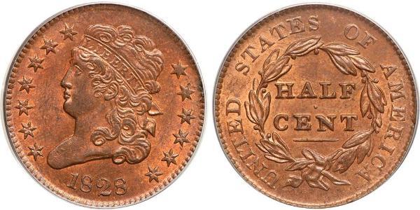 1/2 Цент США (1776 - ) Медь 