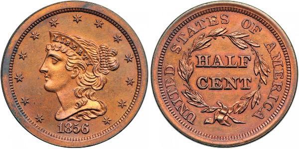 1/2 Цент США (1776 - ) Медь 