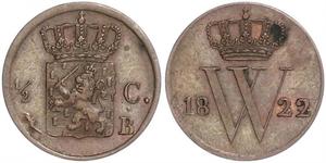 1/2 Цент Королівство Нідерланди (1815 - ) Мідь Віллем III