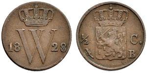 1/2 Цент Королівство Нідерланди (1815 - ) Мідь Віллем III