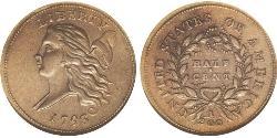 1/2 Цент США (1776 - ) Мідь 