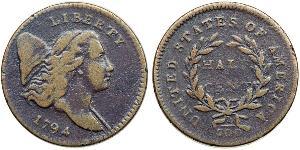 1/2 Цент США (1776 - ) Мідь 