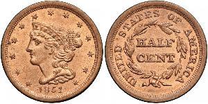 1/2 Цент США (1776 - ) Мідь 