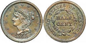 1/2 Цент США (1776 - ) Мідь 