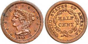 1/2 Цент США (1776 - ) Мідь 