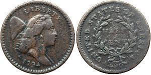 1/2 Цент США (1776 - ) Мідь 