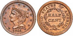 1/2 Цент США (1776 - ) Мідь 