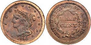 1/2 Цент США (1776 - ) Мідь 