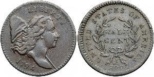 1/2 Цент США (1776 - ) Мідь 