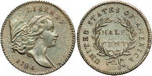 1/2 Цент США (1776 - ) Мідь 