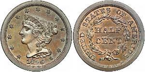 1/2 Цент США (1776 - ) Мідь 