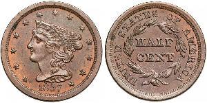 1/2 Цент США (1776 - ) Мідь 