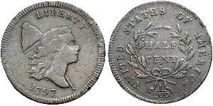 1/2 Цент США (1776 - ) Мідь 