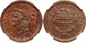 1/2 Цент США (1776 - ) Мідь 