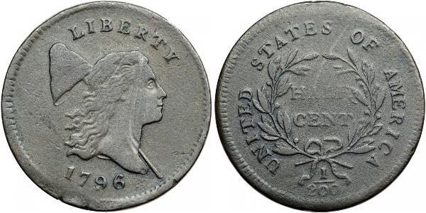1/2 Цент США (1776 - ) Мідь 