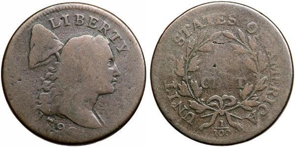1/2 Цент США (1776 - ) Мідь 