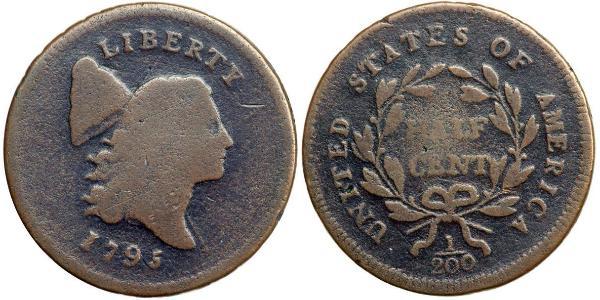 1/2 Цент США (1776 - ) Мідь 