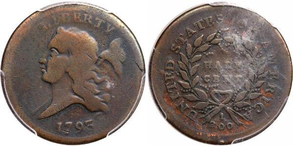 1/2 Цент США (1776 - ) Мідь 