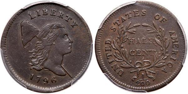 1/2 Цент США (1776 - ) Мідь 