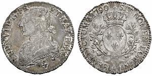 1/2 Экю Королевство Франция (843-1791) Серебро Людовик XVI (1754 - 1793)