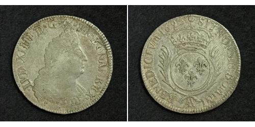 1/2 Экю Королевство Франция (843-1791) Серебро Людовик XIV (1638-1715)