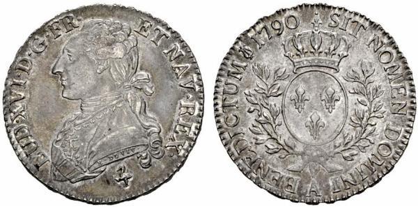 1/2 Экю Королевство Франция (843-1791) Серебро Людовик XVI (1754 - 1793)