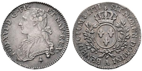 1/2 Экю Королевство Франция (843-1791) Серебро Людовик XVI (1754 - 1793)