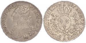 1/2 Экю Франкське королівство (843-1791) Срібло Людовик XVI (1754 - 1793)