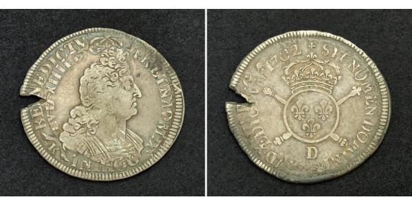 1/2 Экю Франкське королівство (843-1791) Срібло Людовик XIV (1638-1715)