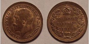 1/3 Farthing Reino Unido de Gran Bretaña e Irlanda (1801-1922) Bronce Jorge V (1865-1936)