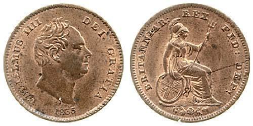 1/3 Farthing 大不列颠及爱尔兰联合王国 (1801 - 1922) 銅 威廉四世 (英國)
