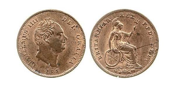 1/3 Farthing 大不列颠及爱尔兰联合王国 (1801 - 1922) 銅 威廉四世 (英國)