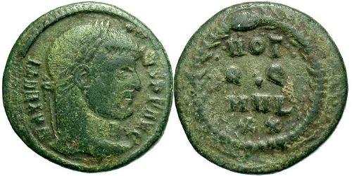 1/3 Follis Imperio romano de Occidente (285-476) Bronce Majencio (278-312)