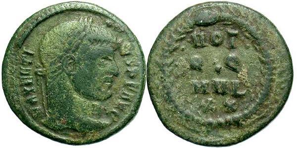 1/3 Follis Western Roman Empire (285-476) Bronze Maxentius (278-312)