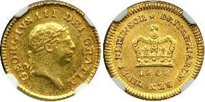 1/3 Guinea Regno Unito di Gran Bretagna e Irlanda (1801-1922) Oro Giorgio III (1738-1820)