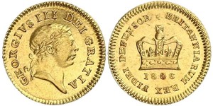 1/3 Guinea Regno Unito di Gran Bretagna e Irlanda (1801-1922) Oro Giorgio III (1738-1820)