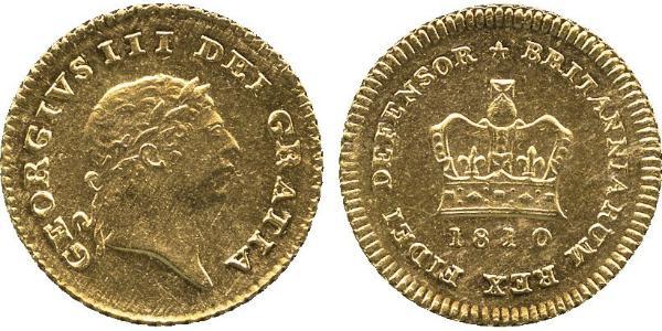 1/3 Guinea Regno Unito di Gran Bretagna e Irlanda (1801-1922) Oro Giorgio III (1738-1820)