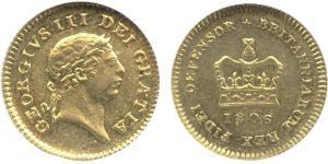 1/3 Guinea Reino Unido de Gran Bretaña e Irlanda (1801-1922) Oro Jorge III (1738-1820)