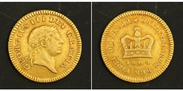 1/3 Guinea Reino Unido de Gran Bretaña e Irlanda (1801-1922) Oro Jorge III (1738-1820)