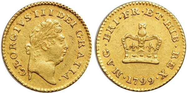 1/3 Guinea 大不列顛王國 (1707 - 1800) 金 喬治三世 (1738-1820)
