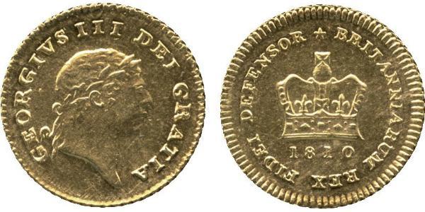 1/3 Guinea 大不列颠及爱尔兰联合王国 (1801 - 1922) 金 喬治三世 (1738-1820)