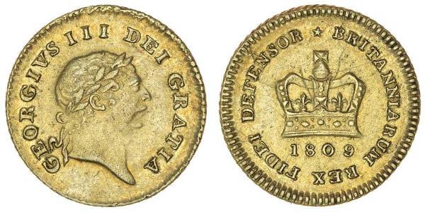 1/3 Guinea 大不列颠及爱尔兰联合王国 (1801 - 1922) 金 喬治三世 (1738-1820)