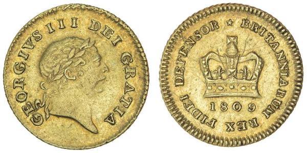 1/3 Guinea 大不列颠及爱尔兰联合王国 (1801 - 1922) 金 喬治三世 (1738-1820)