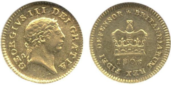1/3 Guinea 大不列颠及爱尔兰联合王国 (1801 - 1922) 金 喬治三世 (1738-1820)