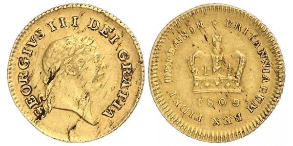 1/3 Guinea 大不列颠及爱尔兰联合王国 (1801 - 1922) 金 喬治三世 (1738-1820)