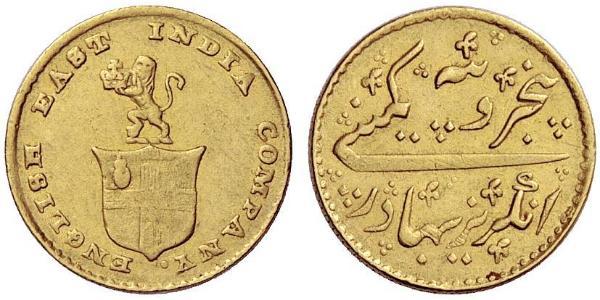 1/3 Mohur Compagnia Inglese delle Indie Orientali (1757-1858) Oro 
