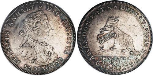 1/3 Reichstaler Anhalt-Köthen (1603 -1853) Plata Augustus Louis, Prince of Anhalt-Köthen (1697 – 1755)