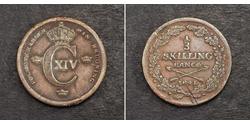 1/3 Skilling Sweden Copper 