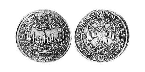 1/3 Thaler Augsbourg (1276 - 1803) Argent Ferdinand II du Saint-Empire(1578 -1637)