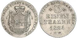 1/3 Thaler Waldeck e Pyrmont (1180 - 1918) Argento Giorgio II di Waldeck e Pyrmont